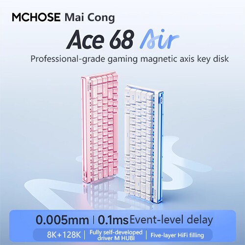 MCHOSE Ace 68 Air TAISAN Switch GT Bàn phím Magnetic RGB game độ trễ thấp không dây