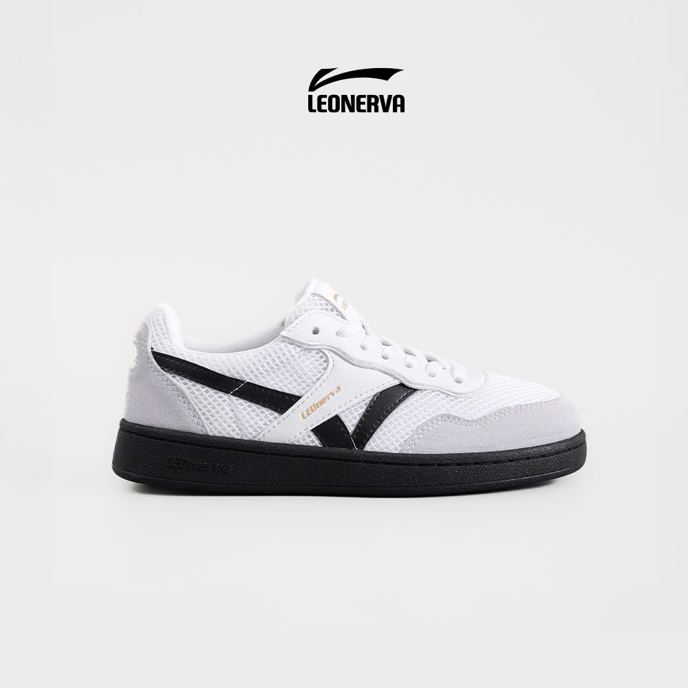 Giày Thể Thao Sneaker Unisex LEONERVA 808 Lưới VS2 - Trắng Đế Đen