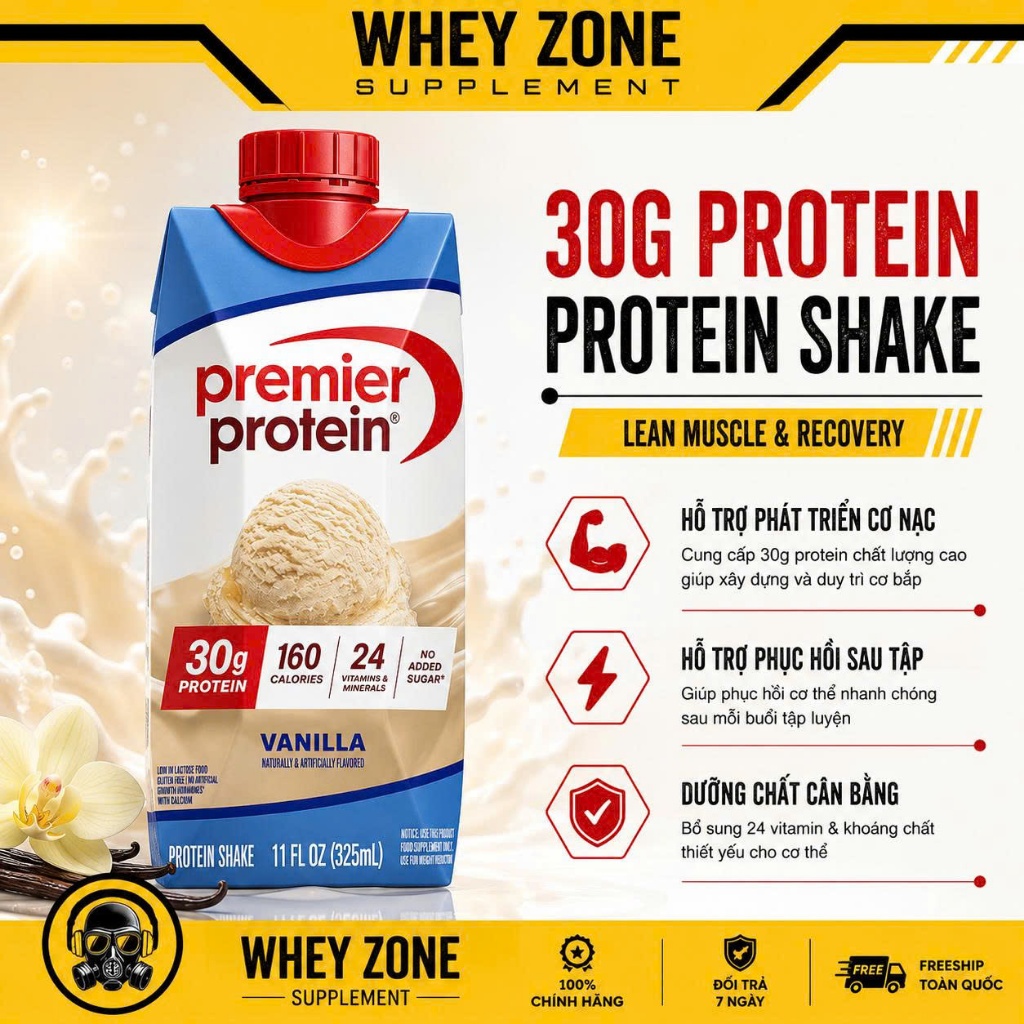 (1 Chai)Premier Protein Shake  Protein – Bổ Sung Đạm Tiện Lợi