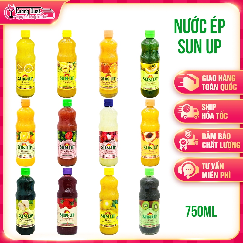 (Siro Nước Ép) Nước Ép Trái Cây Sun Up Chai 750ml ( tùy đợt ) - Cường Quật – Đủ nguyên liệu, chuẩn vị kinh doanh