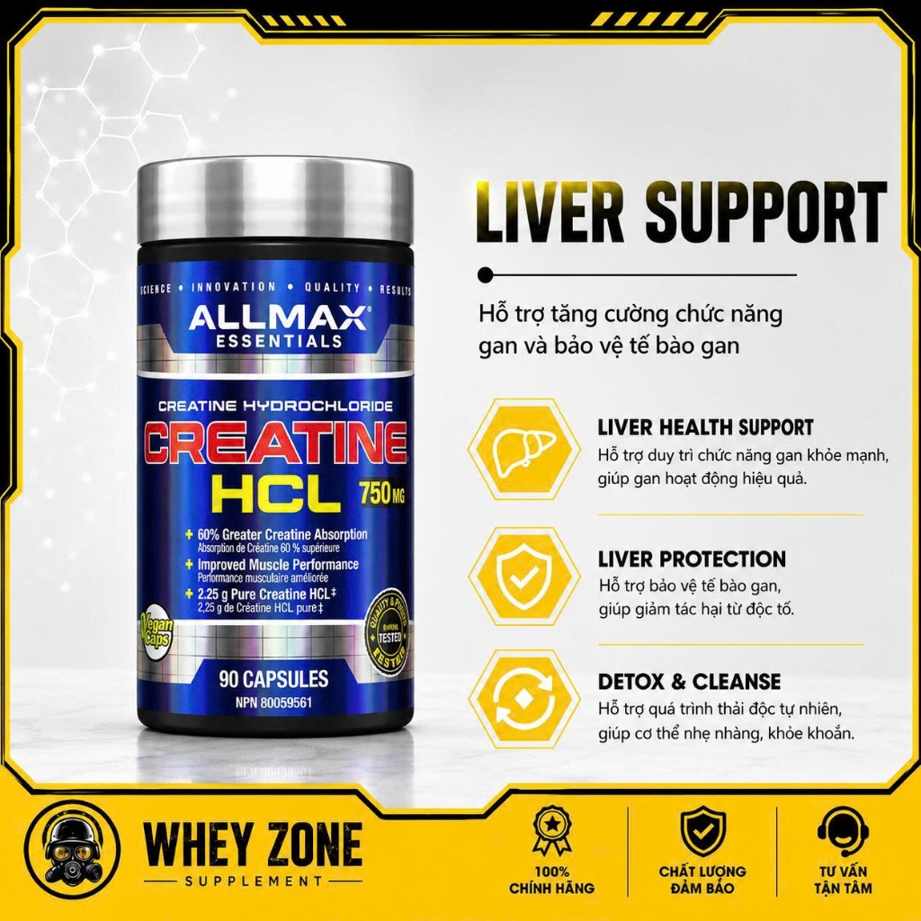 Allmax Creatine 750mg – Hỗ Trợ Hiệu Suất