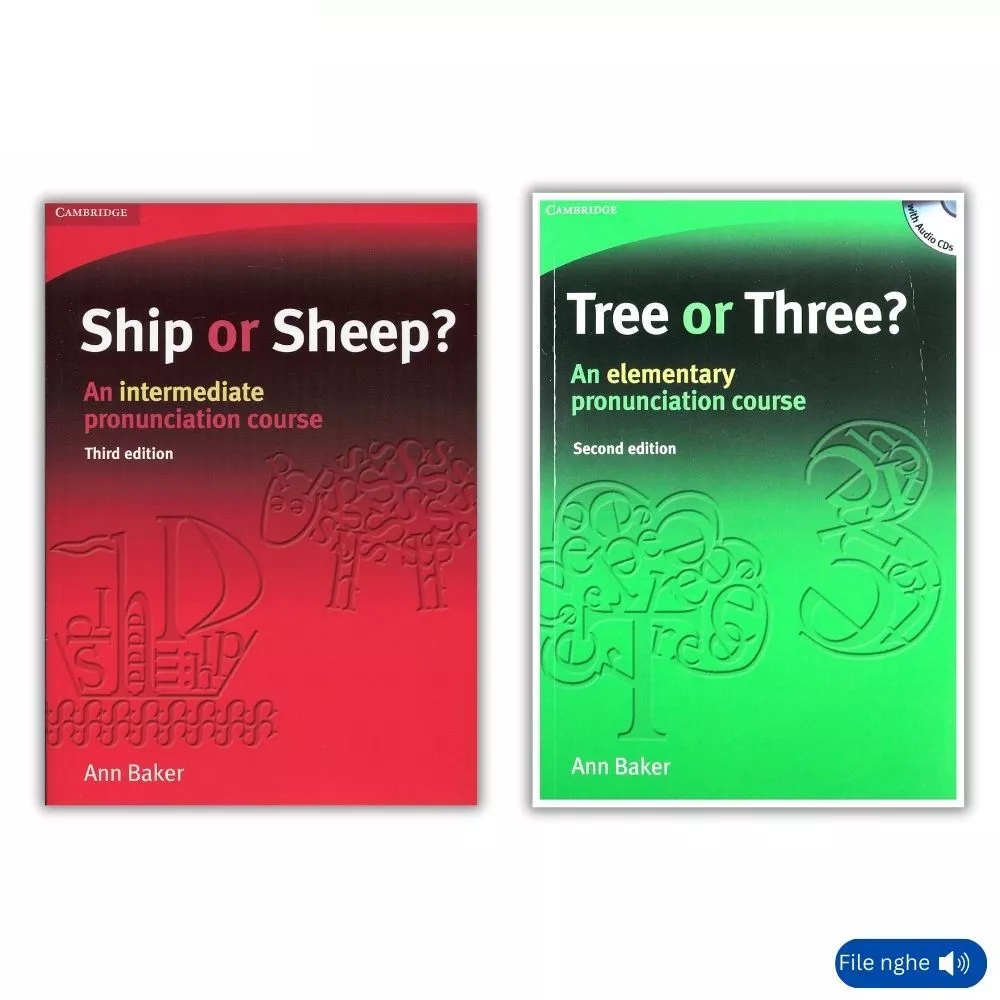 Sách - Ship or Sheep, Tree or Three - Bộ 2 cuốn, Bản in lazer đẹp nét, có tặng kèm audio