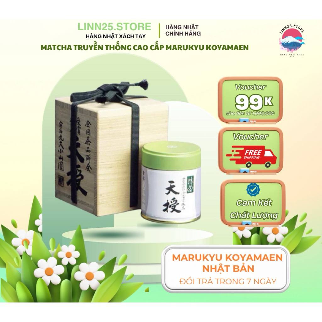 Matcha Truyền Thống Cao Cấp Marukyu Koyamaen Nhật Bản – Tenju, Choan, Unkaku, Isuzu