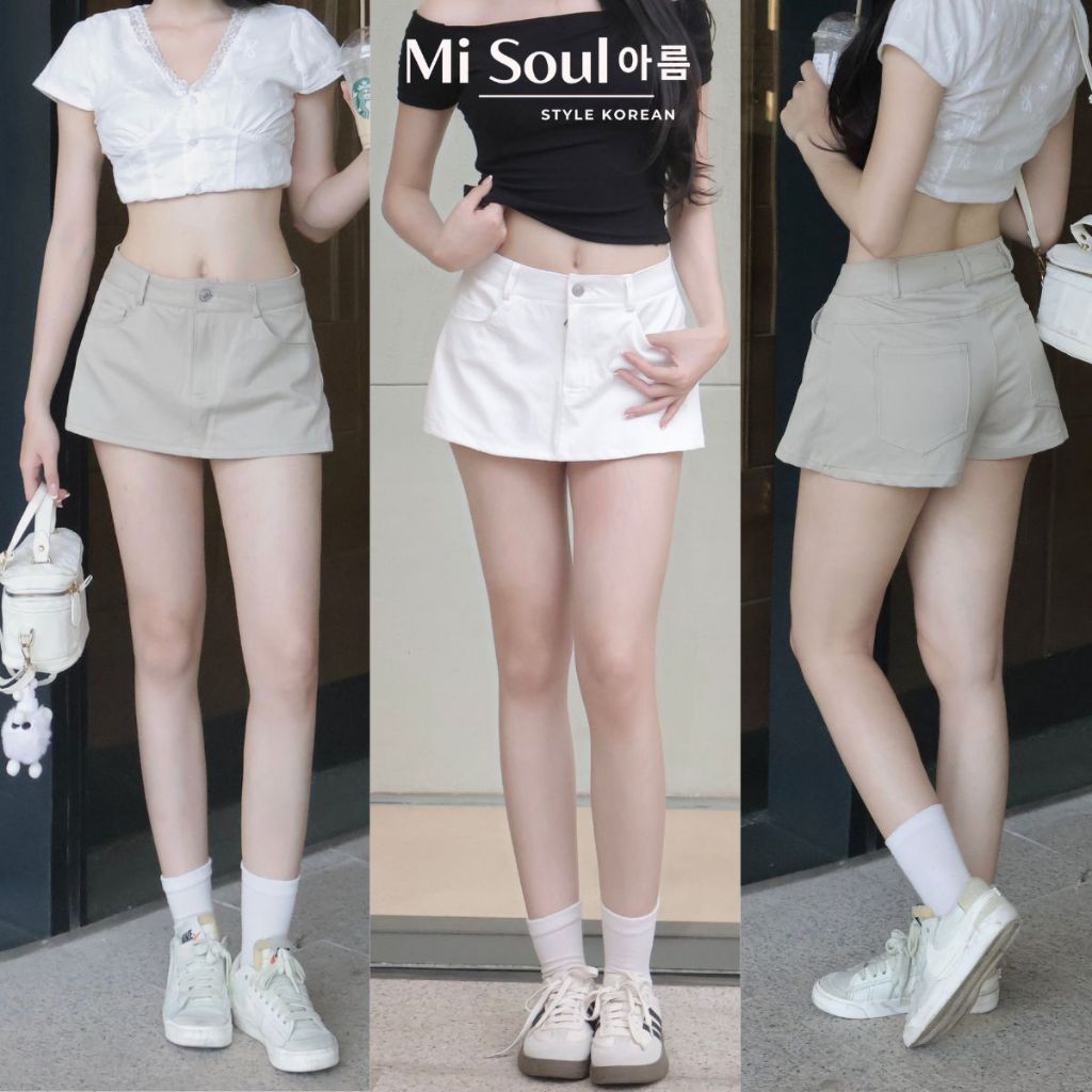Quần Giả Váy Kaki Dáng Ngắn Có Lót Sexy, Chân Váy Lót Quần Tà Váy Ngoài Cá Tính MiSoul 565 | BigBuy360 - bigbuy360.vn