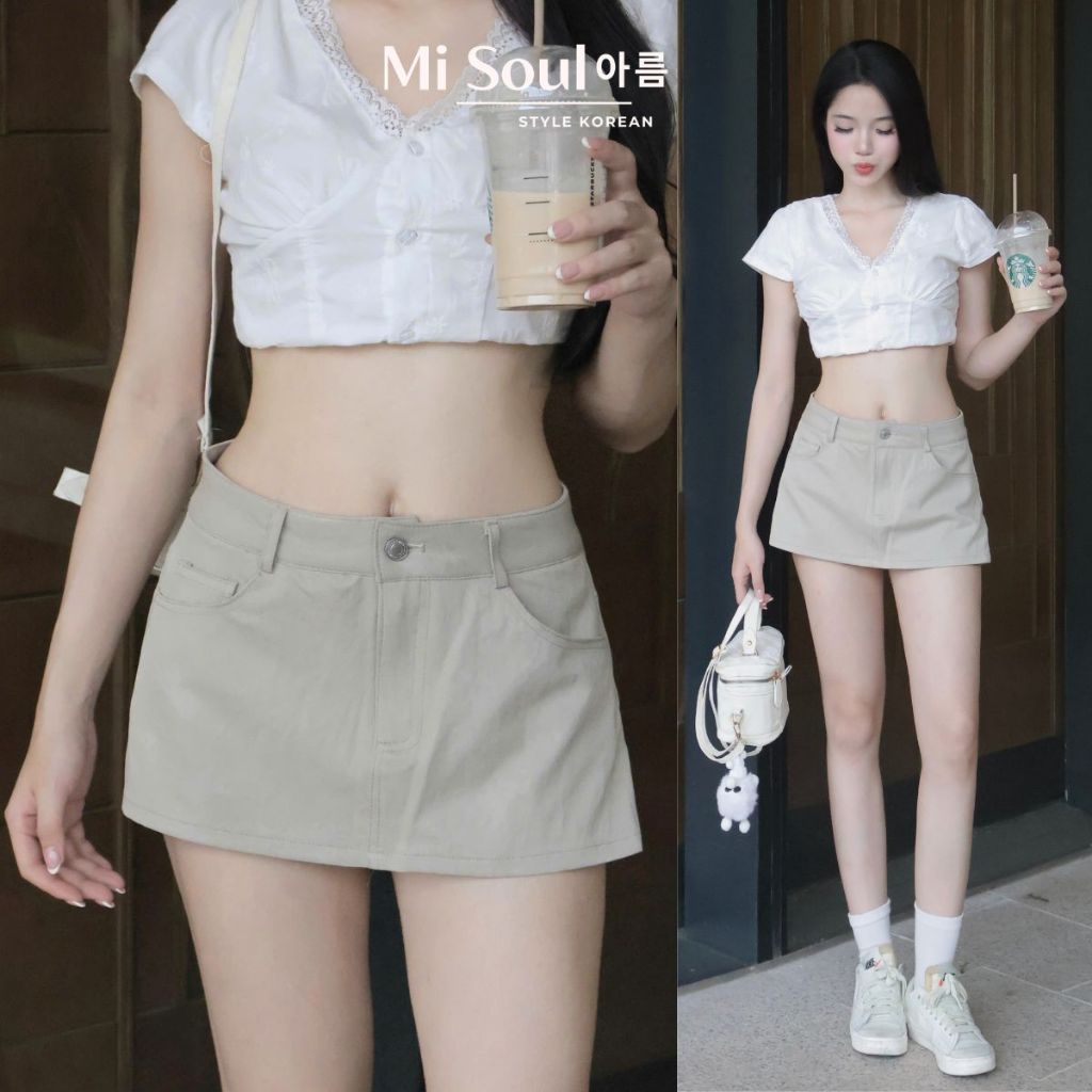 Quần Giả Váy Kaki Dáng Ngắn Có Lót Sexy, Chân Váy Lót Quần Tà Váy Ngoài Cá Tính MiSoul 565 | BigBuy360 - bigbuy360.vn