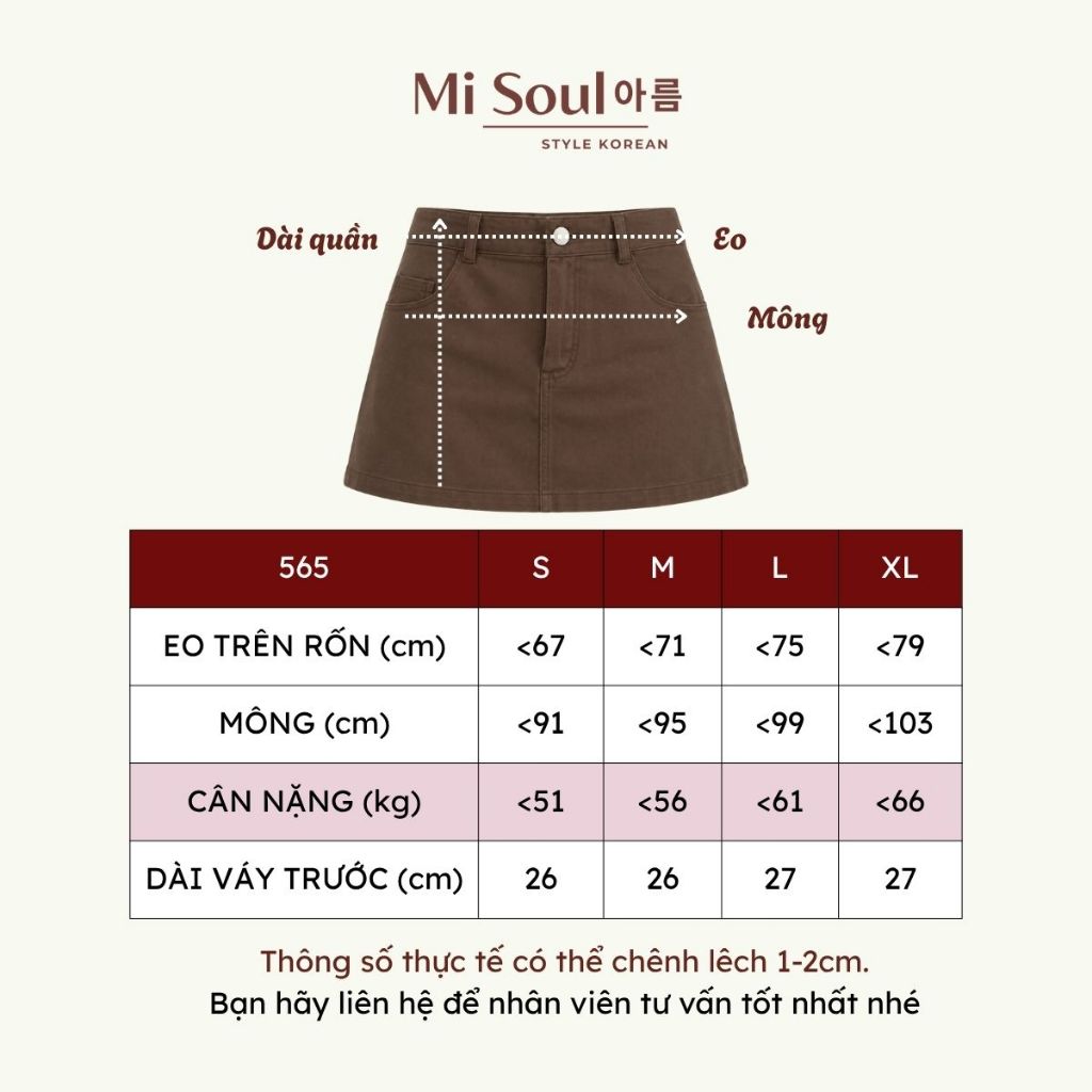 Quần Giả Váy Kaki Dáng Ngắn Có Lót Sexy, Chân Váy Lót Quần Tà Váy Ngoài Cá Tính MiSoul 565 | BigBuy360 - bigbuy360.vn