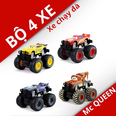 Bộ 4 Xe Monster Truck Chạy Đà Đồ Chơi Cho Bé