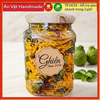 Cơm cháy lắc khô gà hộp 500Gram, Đồ ăn vặt Sài Gòn