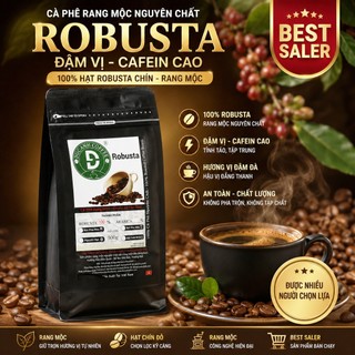 Cà phê rang mộc 100% robusta đậm vị, cafein cao dùng pha máy, pha phin từ buôn ma thuột - duc anh coffee cà phê đức anh