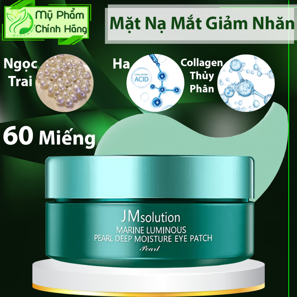Mặt Nạ Mắt JMSOLUTION Ngọc Trai Marine Luminous Pearl Deep Moisture Eye Patch Cấp Ẩm Dưỡng Trắng
