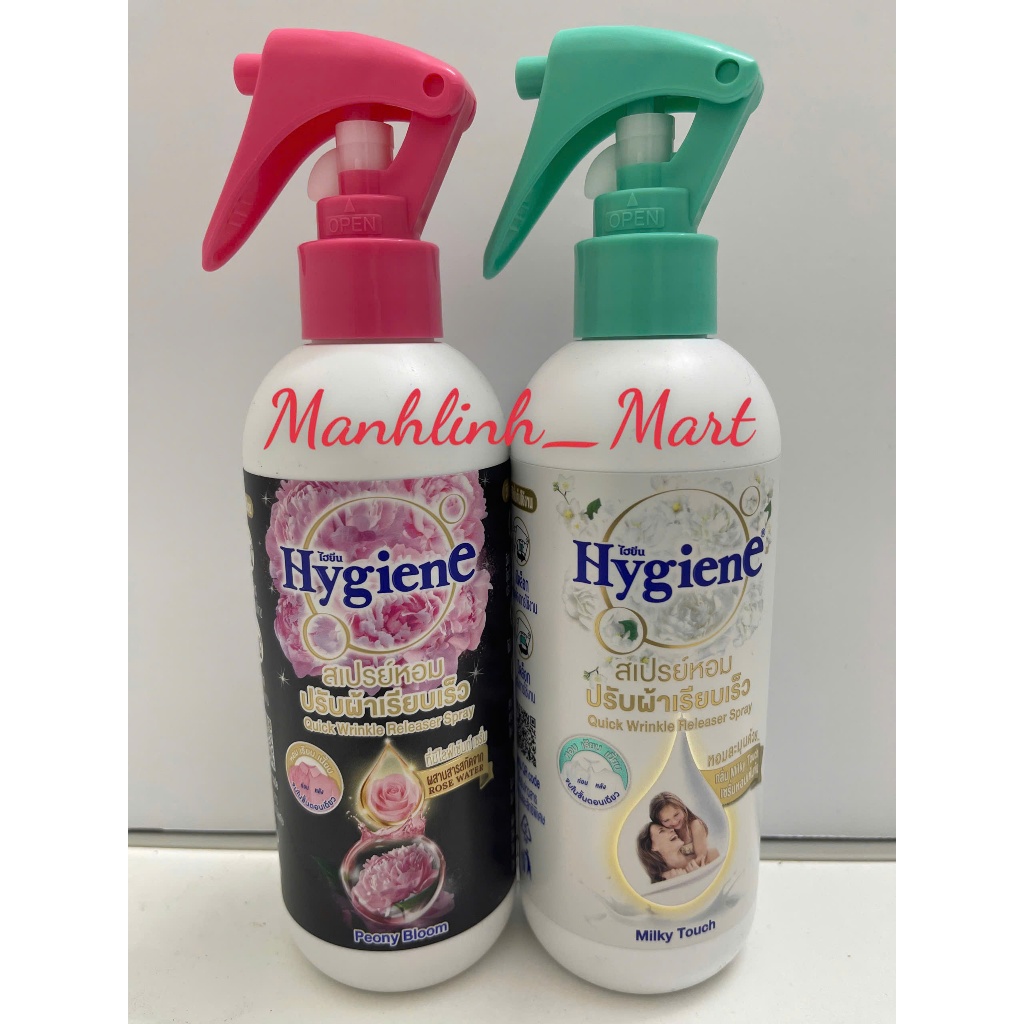 Xịt thơm quần áo Hygiene, xả vải khô Hygiene Thái Lan 220ml hương nước hoa tự nhiên hàng chính hãng.