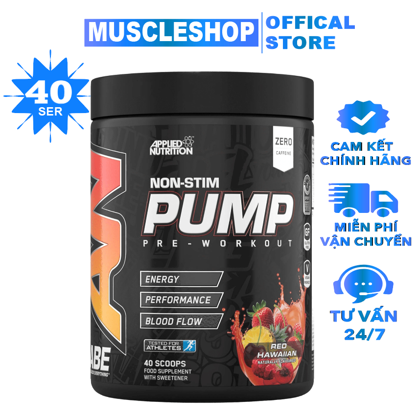 APPLIED NUTRITION ABE PUMP (40 Lần Dùng), Pre Workout Tăng Sức Mạnh Không Chứa Cafein