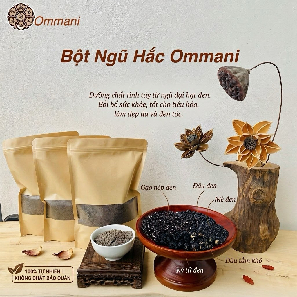 Bột Ngũ Hắc Ommani - Bột Dưỡng Thận, Bổ Máu, Nuôi Tuỷ