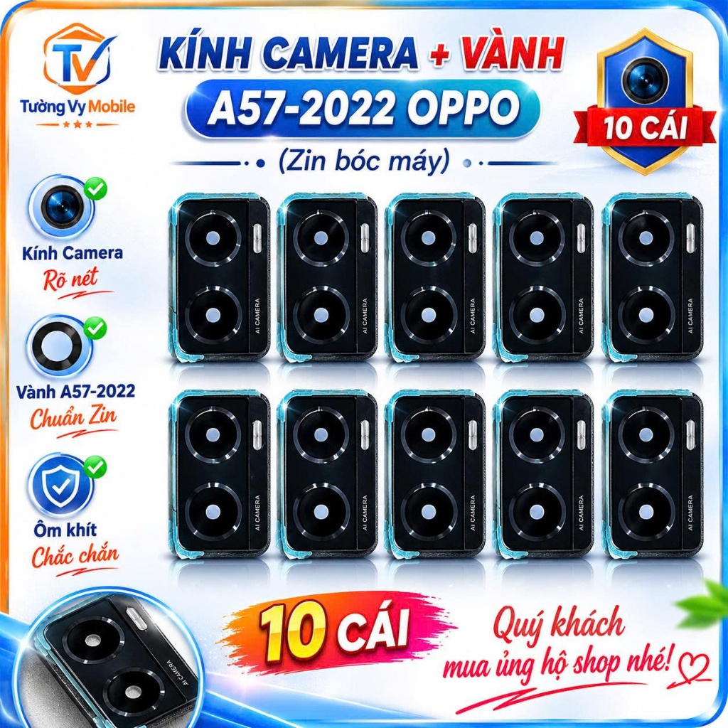 Kính Camera oppo A57 2022/A77s cũ bóc máy phẩy nhẹ