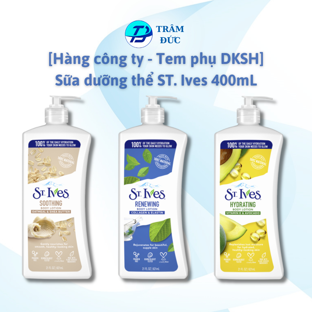 Sữa dưỡng thể St.Ives 400mL - Tuỳ chọn mùi hương st ives