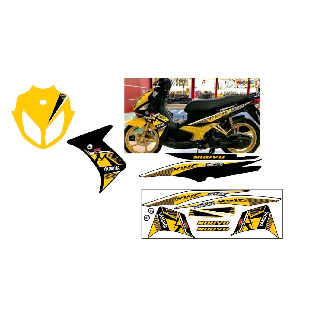 TEM NOUVO 4 MẪU THIẾT KẾ MX ĐEN VÀNG CAO CẤP