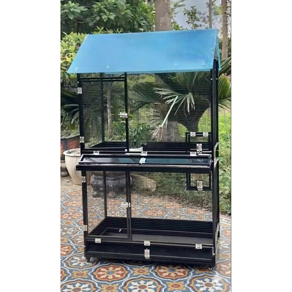 Lồng avi  2 tầng nuôi chim, chào mào, vẹt, choè,khuyên, cu gáy…lưới innox 304 Kt: R600-Dài 1m-Cao1,8