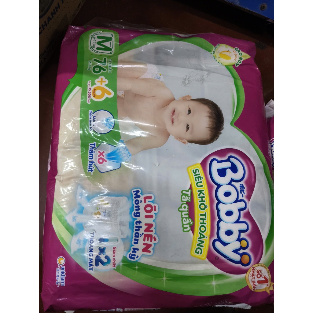 Bỉm Bobby giá thanh lý. Tã Dán size M76
