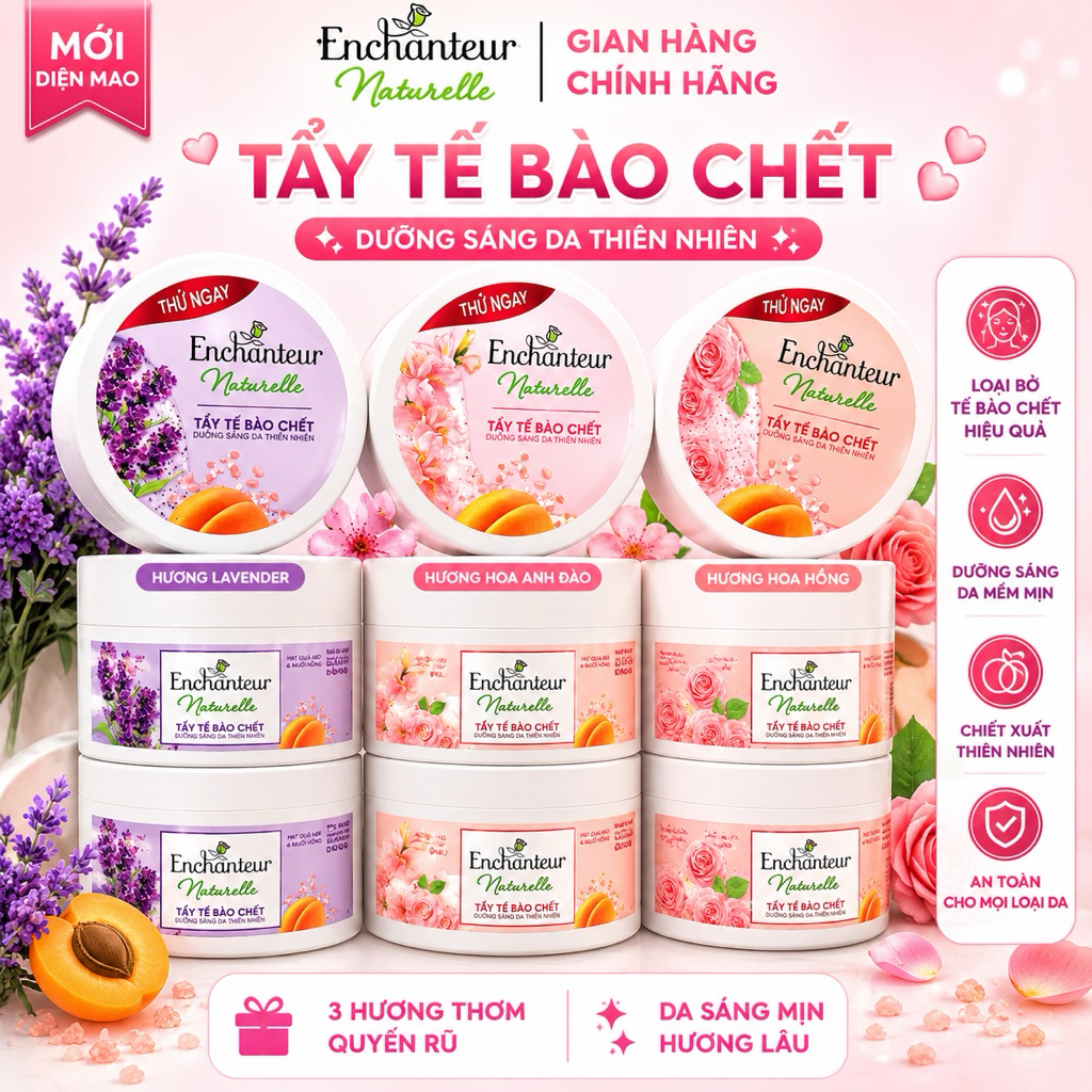 Tẩy Tế Bào Chết   ENCHANTEUR NATURELLE (50gram-date 15/08/2028)