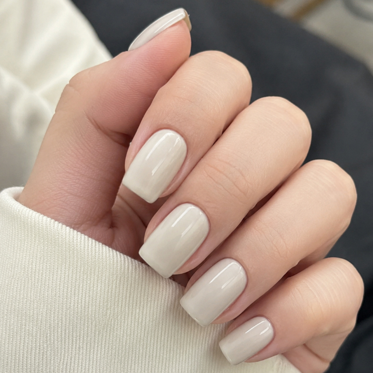 Nail box - Nail sơn trơn, sơn gel - thiết kế thủ công tỉ mỉ | Nail Trơn Trắng Sữa - Snow White Cream