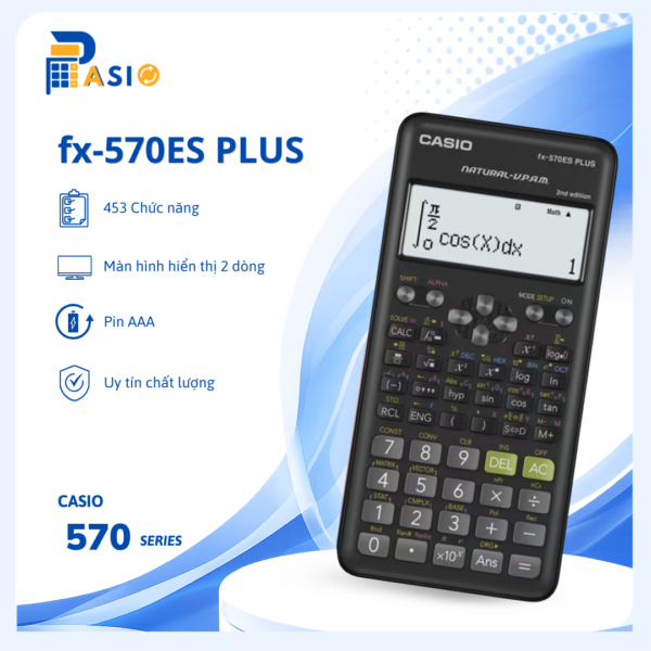 Máy Tính Casio FX-570ES Plus Chính Hãng | Máy Tính Casio Cũ Đã Kiểm Tra | Bảo Hành Pasio