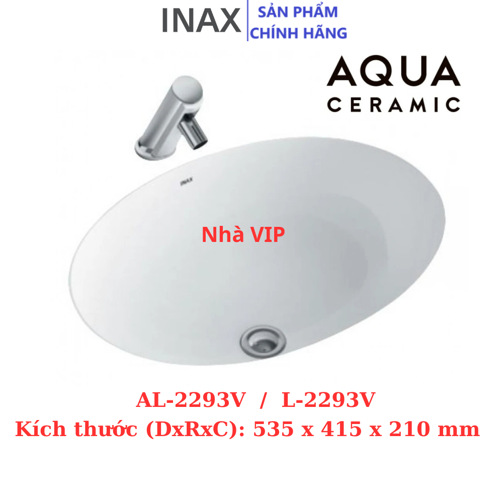 Lavabo Chậu Rửa Âm Bàn Inax AL-2293V Aqua Ceramic / L-2293V ( L2293V AL2293V )