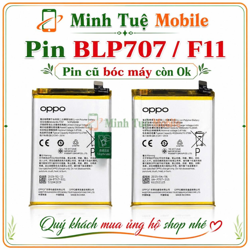 Pin F11/BLP707 Oppo (Zin tháo máy)