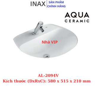 Lvabo chậu rửa âm bàn inax al-2094v aquaceramic