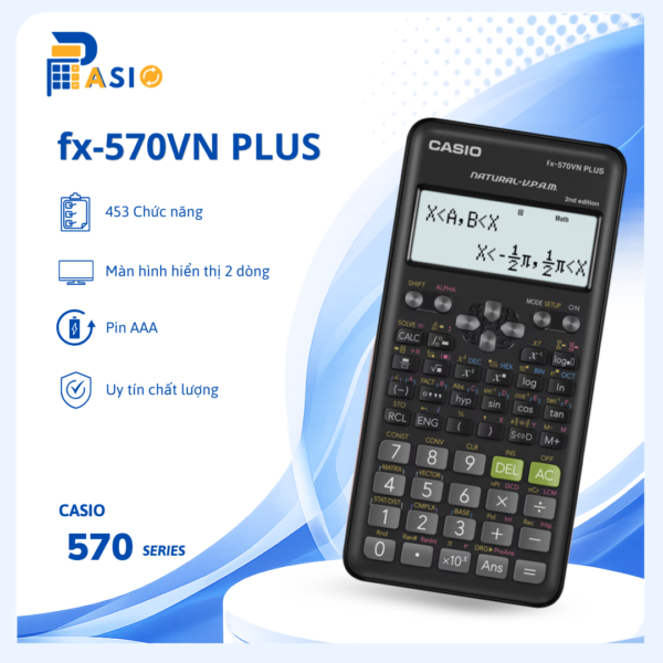 Máy Tính Casio FX-570VN Plus Chính Hãng - Đã Kiểm Tra Chất Lượng - Bảo Hành