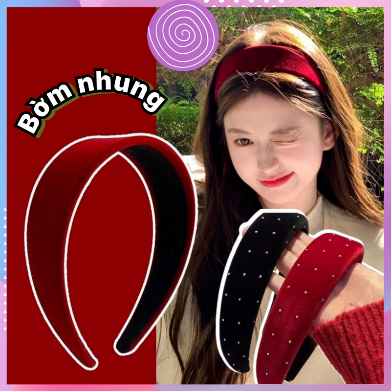[BCT010] Bờm tóc vải nhung, cài tóc