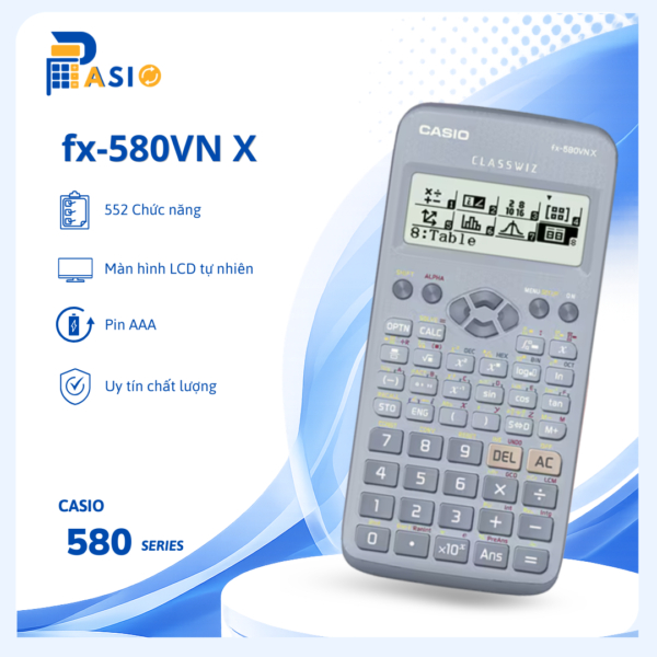 Máy Tính Casio FX-580VN X Blue Premium Chính Hãng | Máy Tính Casio Cũ Đã Kiểm Tra | Bảo Hành Pasio
