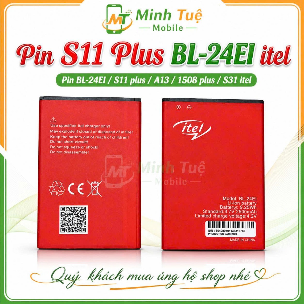 Pin BL-24EI/S11 plus/A13/1508 plus/S31 itel,