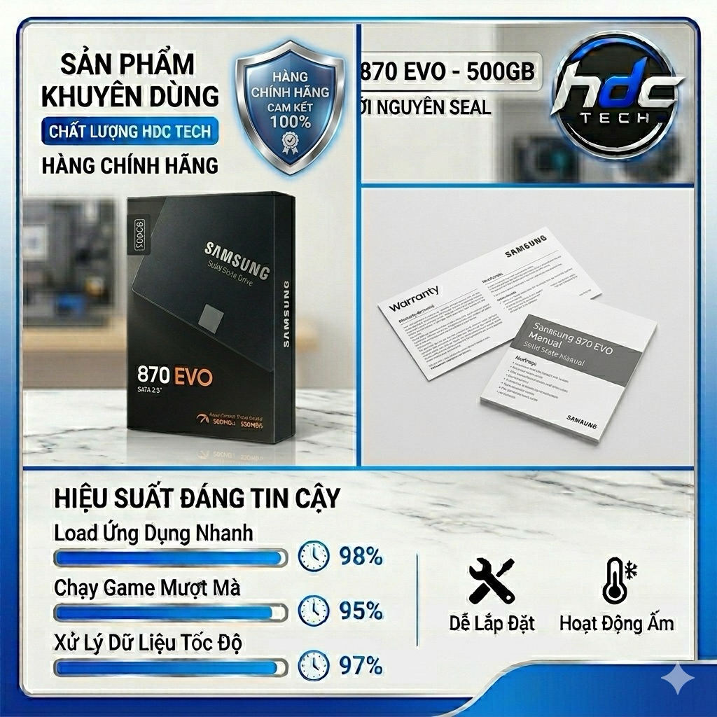 [New 100%]Ổ cứng SSD Samsung 870 EVO 500GB SATA III 2.5 Inch
