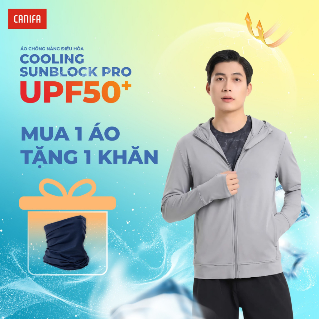 Áo khoác chống nắng nam CANIFA thoáng khí co giãn thấm hút mát lạnh chống 98% UV 2026 8OT26S003 | BigBuy360 - bigbuy360.vn