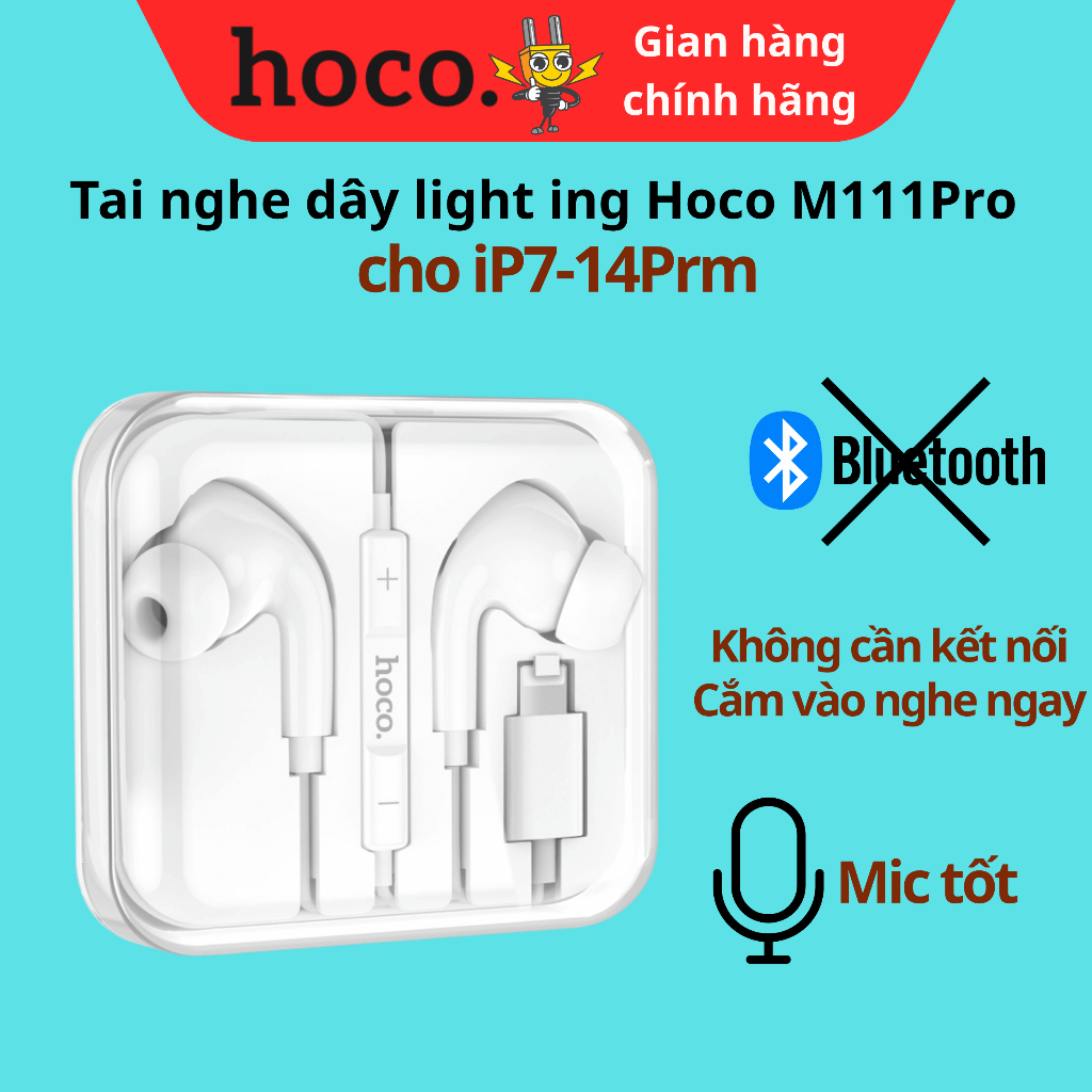 Tai Nghe có dây Lai ning chính hãng Hoco M111/M111Pro không qua bluetooth không delay