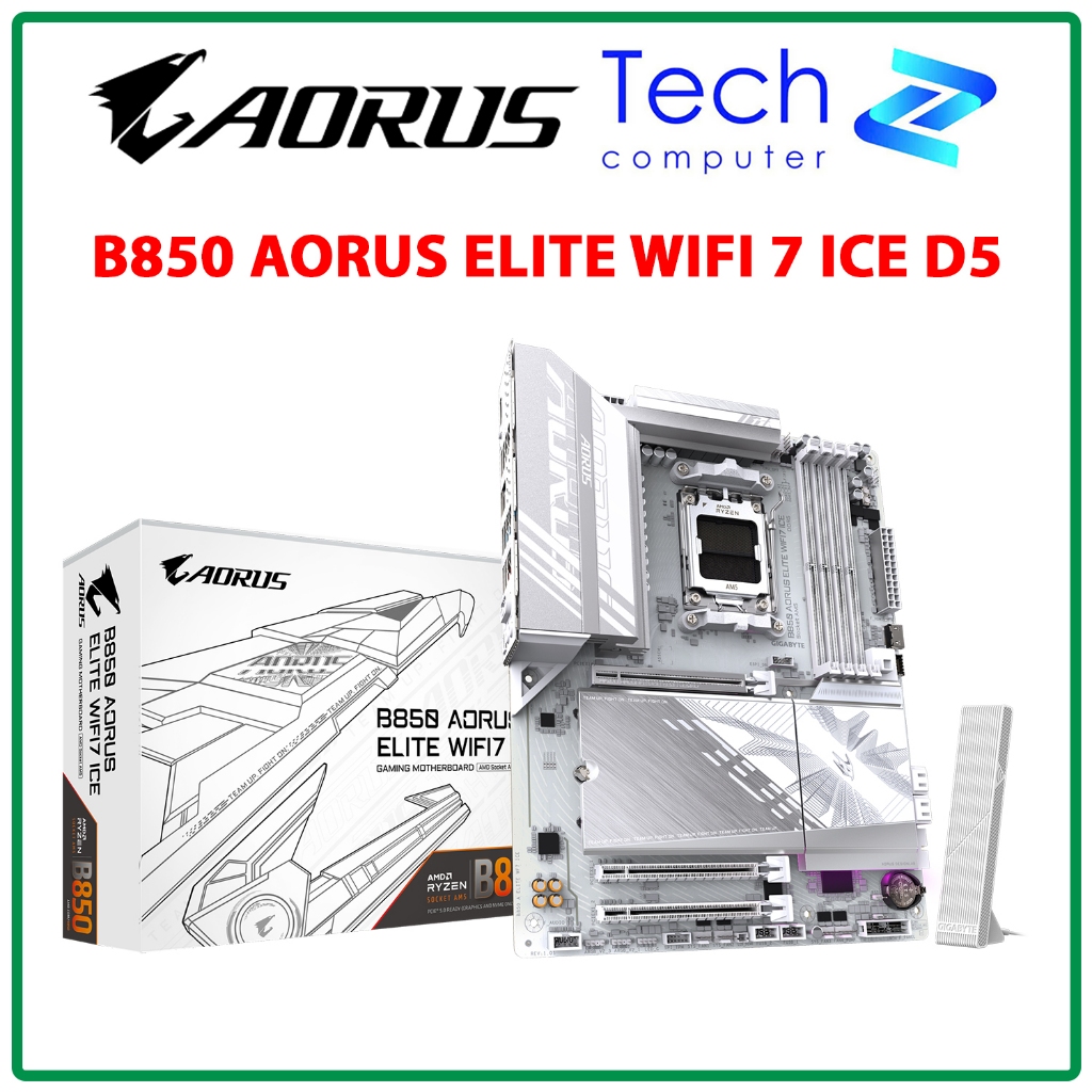 [CÓ VAT] Mainboard Gigabyte B850 AORUS ELITE WIFI 7 ICE DDR5 AM5 ATX Chính Hãng