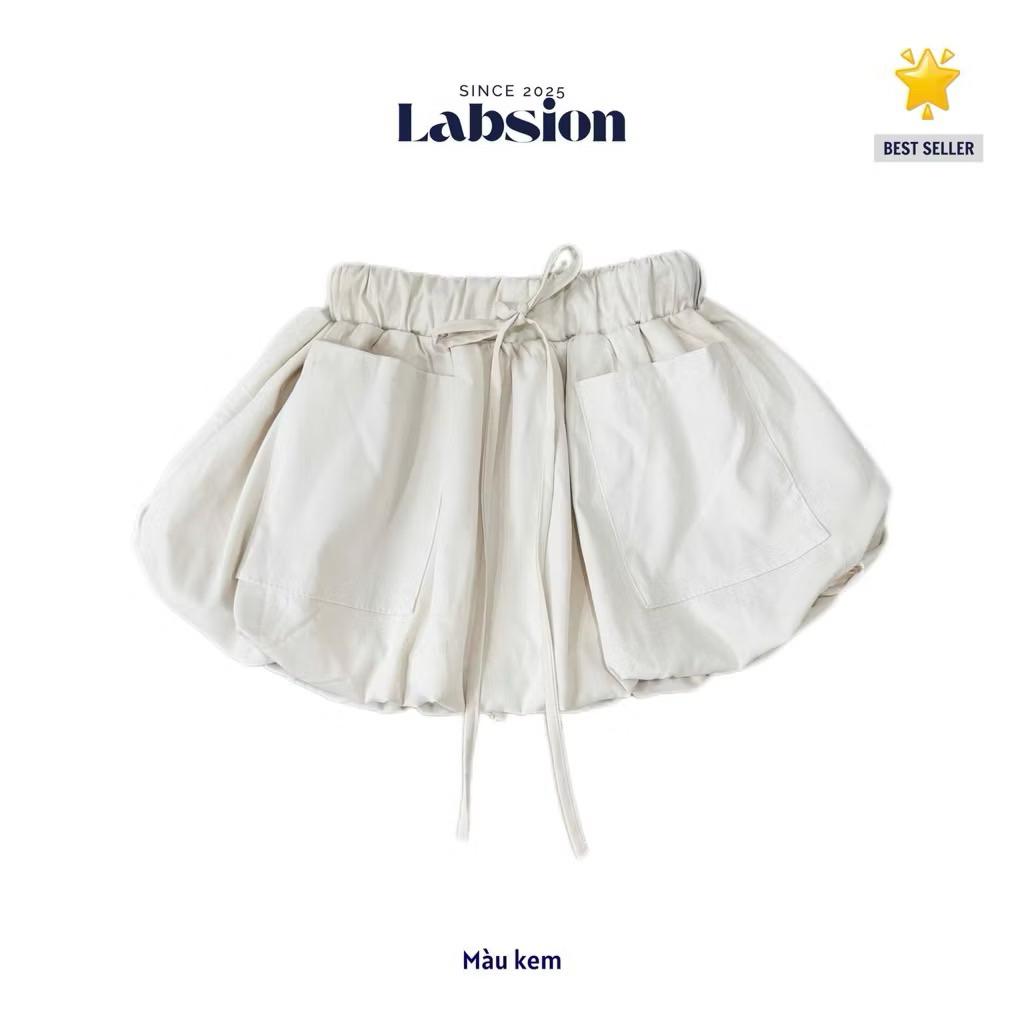 VÁY BÍ LABSION MÀU KEM SIZE M (có ảnh thật)