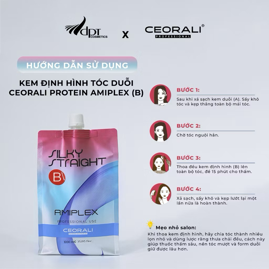 KEM DẬP DUỖI Ceorali 1000ml chính hãng  - shop MIN
