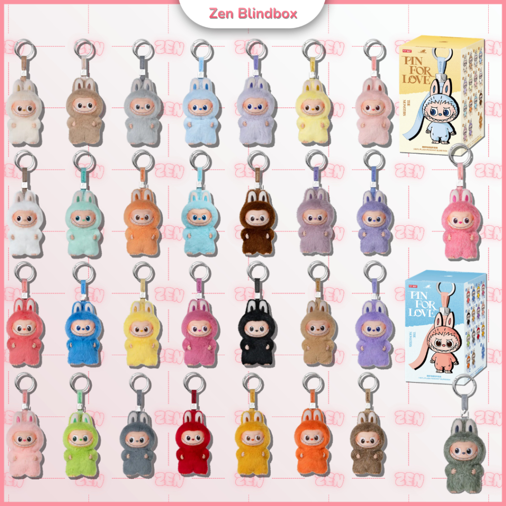 [CHÍNH HÃNG] Blindbox The Monsters Pin For Love Móc Khóa Gấu Bông Labubu V4
