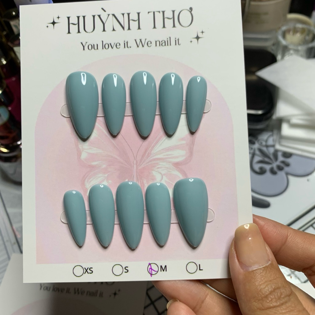 Nail Trơn Màu Xanh Ngọc Nail mùa hè màu Pastel ( hợp da trắng)