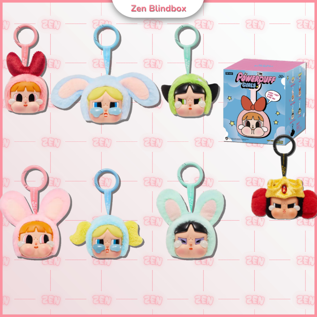Blind box Crybaby Powerpuff Girls Móc Khóa Gấu Bông [CHÍNH HÃNG]