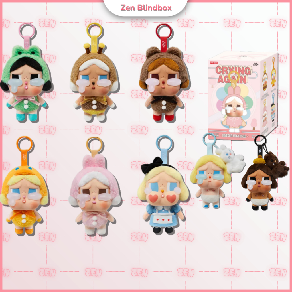 [HỎA TỐC 24H-CHÍNH HÃNG] Blindbox Crybaby Crying Again Móc Khóa Gấu Bông Cry Again
