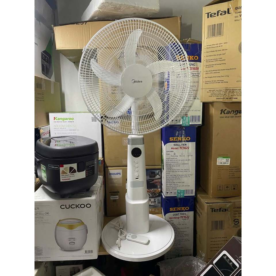 Quạt sạc điện Midea 5 cánh MFS180D0BPW 30W - Trưng bày như mới