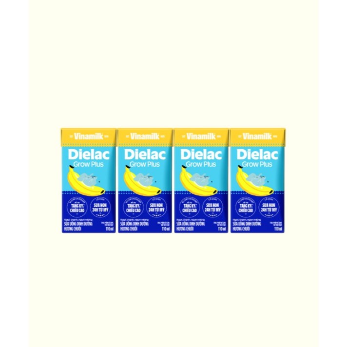[Hàng tặng không bán]  1 lốc Vinamilk Dielac Grow Plus Hương Chuối 110ml