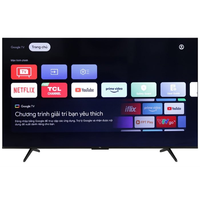 Chân tivi Google UHD 4K 55" TCL 55P755 Pro chính hãng, bao gồm đầy đủ bộ vít lắp chân kèm theo.