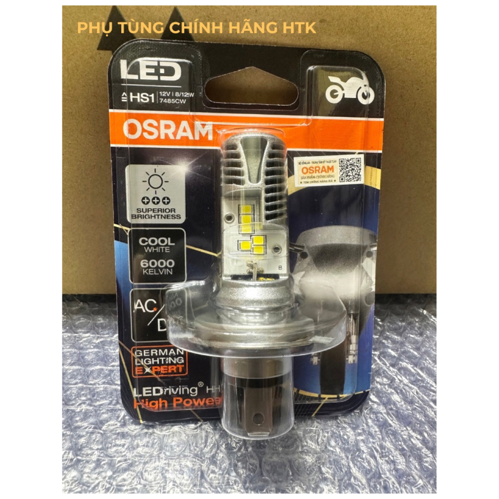 [CHÍNH HÃNG] Bóng đèn LED OSRAM HS1 High Power Wave RS, Future 125, Vision, AB 110 đời đầu, Exciter 