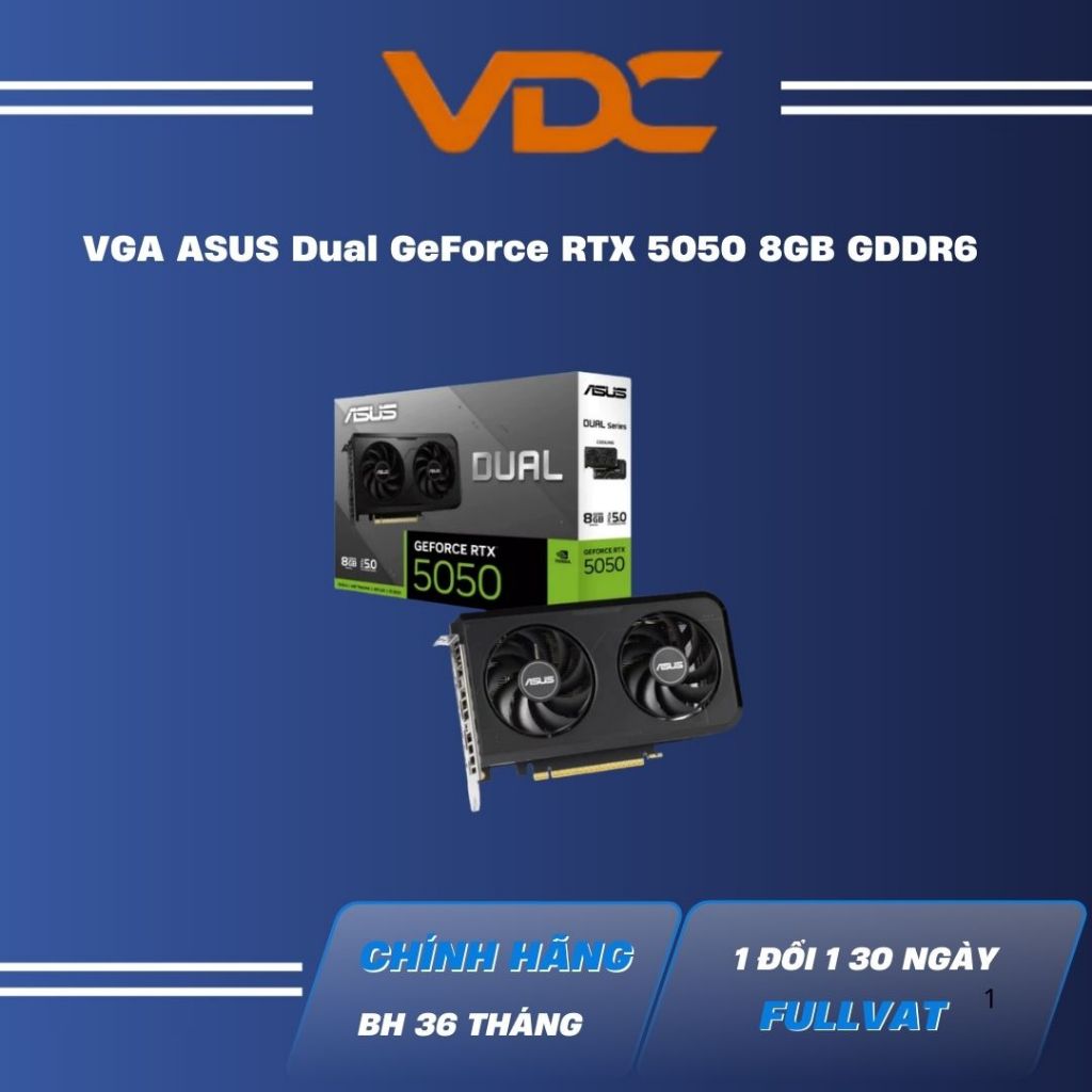 VGA ASUS Dual GeForce RTX 5050 8GB GDDR6 (DUAL-RTX5050-8G)