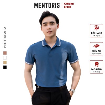 Áo Polo Nam MENTORIS Vải Cotton Cao Cấp, Form Tôn Dáng,Thiết Kế Trẻ Trung MPL34