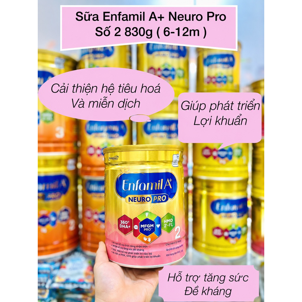 Sữa Enfamil A+ NeuroPro Số 2 830g [/2027]