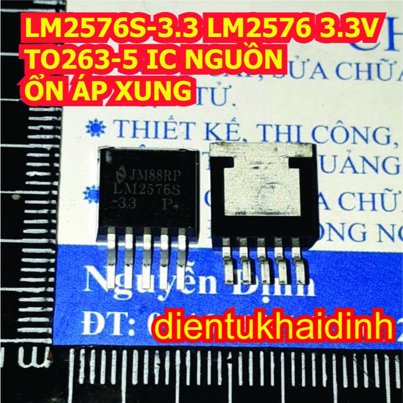 5 con LM2576S-3.3 LM2576S-5.0 LM2576S-12 LM2576S-ADJ LM2576S LM2576 T0-263-5 IC BUCK POWER 3A 3.3V 5